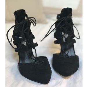 Chelsea & Zoe Kia Women’s Strappy Lace-Up Heels